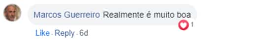 Comentário de Marcos Guerreiro no Facebook: Realmente é muito boa